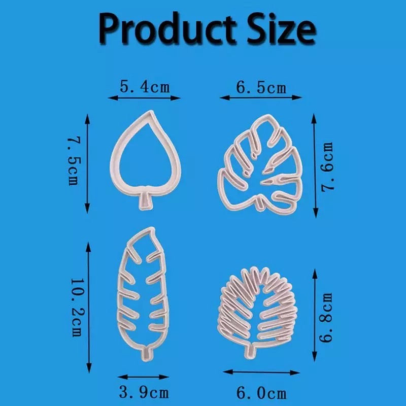 Tropical Leaf Cutter 4 Pcs Set