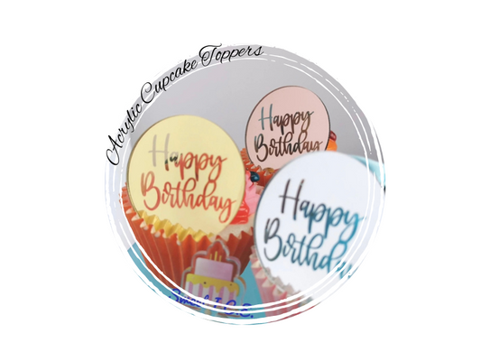 Acrylic Cupcake Toppers, Happy Birthday Cupcake Toppers, Birthday Cupcake Toppers, Cake Decorating Supplies, Sweet I.C.E. Cake Shop